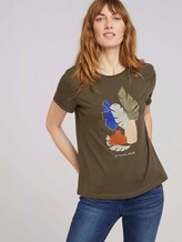 T-Shirt mit Bio-Baumwolle - Frauen - Grape Leaf Green T-Shirt mit Bio-Baumwolle - Frauen - Grape Leaf Green - 5 - TOM TAILOR