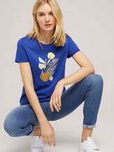 T-Shirt mit Bio-Baumwolle - Frauen - anemone blue T-Shirt mit Bio-Baumwolle - Frauen - anemone blue - 5 - TOM TAILOR