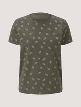 Gemustertes T-Shirt mit Bio-Baumwolle - Frauen - green white leaves design Gemustertes T-Shirt mit Bio-Baumwolle - Frauen - green white leaves design - 7 - TOM TAILOR