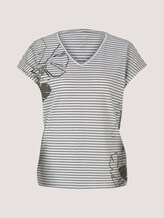 Gestreiftes T-Shirt mit Bio-Baumwolle - Frauen - offwhite khaki stripe Gestreiftes T-Shirt mit Bio-Baumwolle - Frauen - offwhite khaki stripe - 7 - TOM TAILOR
