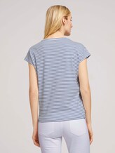 Gestreiftes T-Shirt mit Bio-Baumwolle - Frauen - offwhite blue stripe Gestreiftes T-Shirt mit Bio-Baumwolle - Frauen - offwhite blue stripe - 2 - TOM TAILOR