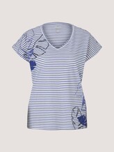 Gestreiftes T-Shirt mit Bio-Baumwolle - Frauen - offwhite blue stripe Gestreiftes T-Shirt mit Bio-Baumwolle - Frauen - offwhite blue stripe - 7 - TOM TAILOR
