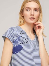 Gestreiftes T-Shirt mit Bio-Baumwolle - Frauen - offwhite blue stripe Gestreiftes T-Shirt mit Bio-Baumwolle - Frauen - offwhite blue stripe - 9 - TOM TAILOR