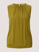 Sleeveless blouse with an elastic waistband - Women - gecko green Sleeveless blouse with an elastic waistband - Women - gecko green - 7 - TOM TAILOR