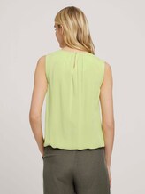 Sleeveless blouse with an elastic waistband - Women - celery ice Sleeveless blouse with an elastic waistband - Women - celery ice - 2 - TOM TAILOR