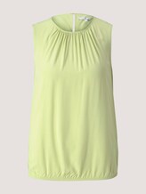 Sleeveless blouse with an elastic waistband - Women - celery ice Sleeveless blouse with an elastic waistband - Women - celery ice - 7 - TOM TAILOR