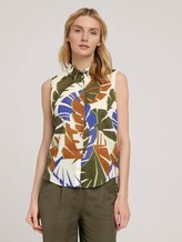 Ärmellose Hemdbluse - Frauen - multicolor botanical design Ärmellose Hemdbluse - Frauen - multicolor botanical design - 1 - TOM TAILOR