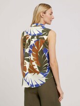 Ärmellose Hemdbluse - Frauen - multicolor botanical design Ärmellose Hemdbluse - Frauen - multicolor botanical design - 2 - TOM TAILOR