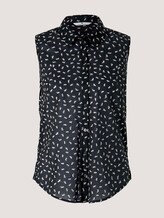 Ärmellose Hemdbluse - Frauen - black geometrical design Ärmellose Hemdbluse - Frauen - black geometrical design - 7 - TOM TAILOR