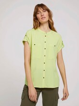 Kurzarm Hemdbluse mit Taschen - Frauen - celery ice Kurzarm Hemdbluse mit Taschen - Frauen - celery ice - 1 - TOM TAILOR