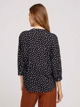3/4 Arm Bluse mit TENCEL™ - Frauen - black geometrical design 3/4 Arm Bluse mit TENCEL™ - Frauen - black geometrical design - 2 - TOM TAILOR