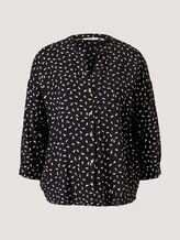 3/4 Arm Bluse mit TENCEL™ - Frauen - black geometrical design 3/4 Arm Bluse mit TENCEL™ - Frauen - black geometrical design - 7 - TOM TAILOR