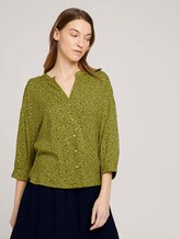 3/4 Arm Bluse mit TENCEL™ - Frauen - green geometrical design 3/4 Arm Bluse mit TENCEL™ - Frauen - green geometrical design - 1 - TOM TAILOR