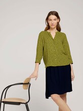 3/4 Arm Bluse mit TENCEL™ - Frauen - green geometrical design 3/4 Arm Bluse mit TENCEL™ - Frauen - green geometrical design - 5 - TOM TAILOR