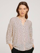 3/4 Arm Bluse mit TENCEL™ - Frauen - beige geometrical design 3/4 Arm Bluse mit TENCEL™ - Frauen - beige geometrical design - 1 - TOM TAILOR