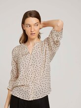 3/4 Arm Bluse mit TENCEL™ - Frauen - beige geometrical design 3/4 Arm Bluse mit TENCEL™ - Frauen - beige geometrical design - 5 - TOM TAILOR