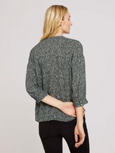 3/4 Arm Bluse mit TENCEL™ - Frauen - khaki white outline leaves 3/4 Arm Bluse mit TENCEL™ - Frauen - khaki white outline leaves - 2 - TOM TAILOR