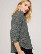 3/4 Arm Bluse mit TENCEL™ - Frauen - khaki white outline leaves 3/4 Arm Bluse mit TENCEL™ - Frauen - khaki white outline leaves - 9 - TOM TAILOR