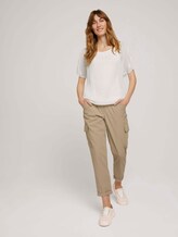 Fließende Bluse im Materialmix - Frauen - Whisper White Fließende Bluse im Materialmix - Frauen - Whisper White - 3 - TOM TAILOR