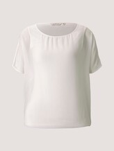 Fließende Bluse im Materialmix - Frauen - Whisper White Fließende Bluse im Materialmix - Frauen - Whisper White - 7 - TOM TAILOR