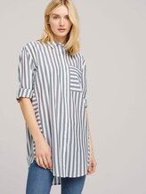 Lange Hemdbluse mit Streifen - Frauen - green vertical stripe Lange Hemdbluse mit Streifen - Frauen - green vertical stripe - 5 - TOM TAILOR