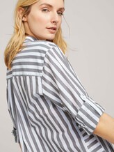 Lange Hemdbluse mit Streifen - Frauen - green vertical stripe Lange Hemdbluse mit Streifen - Frauen - green vertical stripe - 9 - TOM TAILOR
