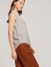 Ärmellose Hemdbluse mit Leinen - Frauen - offwhite thin stripe woven Ärmellose Hemdbluse mit Leinen - Frauen - offwhite thin stripe woven - 5 - TOM TAILOR