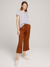 Short-sleeved blouse with linen - Women - offwhite thin stripe woven Short-sleeved blouse with linen - Women - offwhite thin stripe woven - 3 - TOM TAILOR