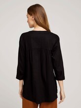 Tunikabluse mit Leinen - Frauen - deep black Tunikabluse mit Leinen - Frauen - deep black - 2 - TOM TAILOR