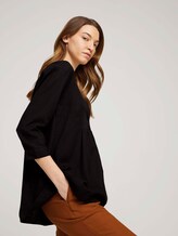 Tunikabluse mit Leinen - Frauen - deep black Tunikabluse mit Leinen - Frauen - deep black - 5 - TOM TAILOR