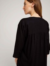 Tunikabluse mit Leinen - Frauen - deep black Tunikabluse mit Leinen - Frauen - deep black - 9 - TOM TAILOR
