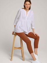Tunikabluse mit Leinen - Frauen - White Tunikabluse mit Leinen - Frauen - White - 5 - TOM TAILOR