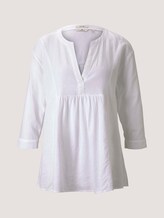 Tunikabluse mit Leinen - Frauen - White Tunikabluse mit Leinen - Frauen - White - 7 - TOM TAILOR
