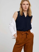 Ärmellose Henleybluse - Frauen - Sky Captain Blue Ärmellose Henleybluse - Frauen - Sky Captain Blue - 5 - TOM TAILOR