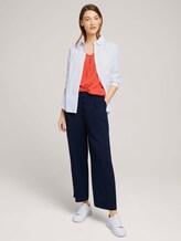 Kurzarmbluse mit Raffungen - Frauen - flamingo flower Kurzarmbluse mit Raffungen - Frauen - flamingo flower - 3 - TOM TAILOR