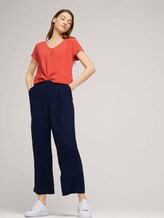 Kurzarmbluse mit Raffungen - Frauen - flamingo flower Kurzarmbluse mit Raffungen - Frauen - flamingo flower - 5 - TOM TAILOR