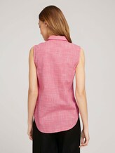 Ärmellose Bluse mit Henley - Frauen - flamingo flower Ärmellose Bluse mit Henley - Frauen - flamingo flower - 2 - TOM TAILOR