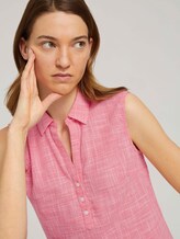 Ärmellose Bluse mit Henley - Frauen - flamingo flower Ärmellose Bluse mit Henley - Frauen - flamingo flower - 9 - TOM TAILOR