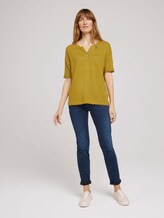 Henley T-Shirt mit Bio-Baumwolle - Frauen - gecko green Henley T-Shirt mit Bio-Baumwolle - Frauen - gecko green - 3 - TOM TAILOR