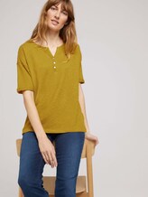 Henley T-Shirt mit Bio-Baumwolle - Frauen - gecko green Henley T-Shirt mit Bio-Baumwolle - Frauen - gecko green - 5 - TOM TAILOR