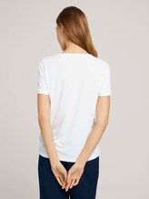 T-Shirt mit V-Ausschnitt - Frauen - Whisper White T-Shirt mit V-Ausschnitt - Frauen - Whisper White - 2 - TOM TAILOR
