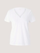 T-Shirt mit V-Ausschnitt - Frauen - Whisper White T-Shirt mit V-Ausschnitt - Frauen - Whisper White - 7 - TOM TAILOR