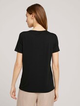 T-Shirt mit V-Ausschnitt - Frauen - deep black T-Shirt mit V-Ausschnitt - Frauen - deep black - 2 - TOM TAILOR