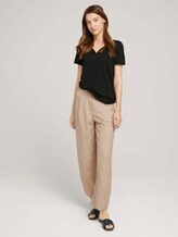 T-Shirt mit V-Ausschnitt - Frauen - deep black T-Shirt mit V-Ausschnitt - Frauen - deep black - 3 - TOM TAILOR