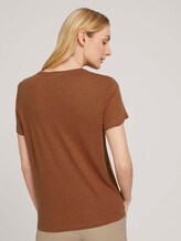 T-Shirt mit Brusttasche - Frauen - Caramel Brown T-Shirt mit Brusttasche - Frauen - Caramel Brown - 2 - TOM TAILOR