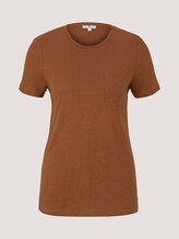 T-Shirt mit Brusttasche - Frauen - Caramel Brown T-Shirt mit Brusttasche - Frauen - Caramel Brown - 7 - TOM TAILOR