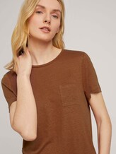 T-Shirt mit Brusttasche - Frauen - Caramel Brown T-Shirt mit Brusttasche - Frauen - Caramel Brown - 9 - TOM TAILOR
