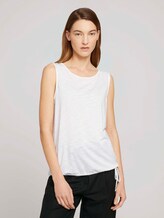 Top mit Kordelzug mit Modal - Frauen - Whisper White Top mit Kordelzug mit Modal - Frauen - Whisper White - 1 - TOM TAILOR