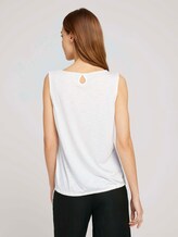 Top mit Kordelzug mit Modal - Frauen - Whisper White Top mit Kordelzug mit Modal - Frauen - Whisper White - 2 - TOM TAILOR