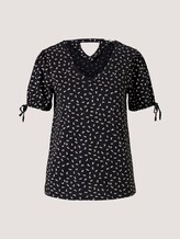 Gemustertes T-Shirt mit Ärmeldetail - Frauen - black geometrical design Gemustertes T-Shirt mit Ärmeldetail - Frauen - black geometrical design - 7 - TOM TAILOR